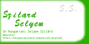 szilard selyem business card